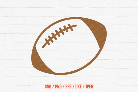 American Football Ball Outline: Graphics for Crafts