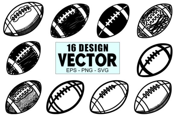 American Football Bball Vector Bundle: Graphics for Crafts