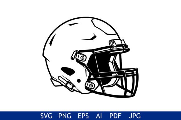 Bold American Football Helmet Graphics for Crafts