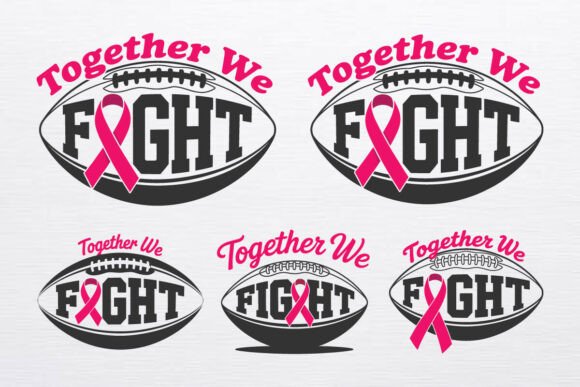 Cancer Fight SVG: Pink Ribbon Football Graphics & Crafts