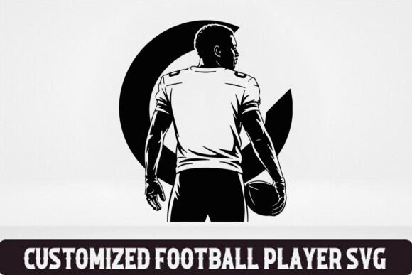 Custom Football Player Svg Graphics for Local Crafts