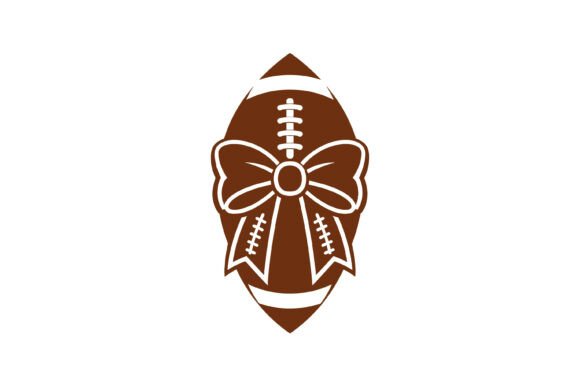 Cute Football Bow Icon: Graphics for Crafts Branding