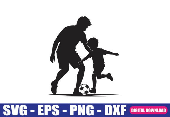 Dad and Son Football SVG: Graphics for Crafts