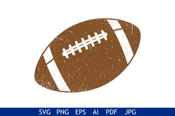 Distressed Vintage American Football Graphics for Crafts