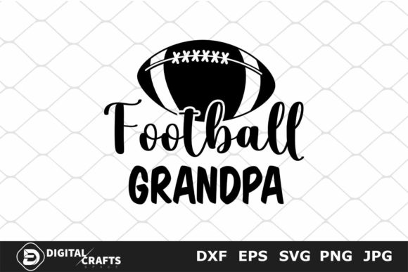 Football Grandpa Graphics for Crafts and DIY Projects