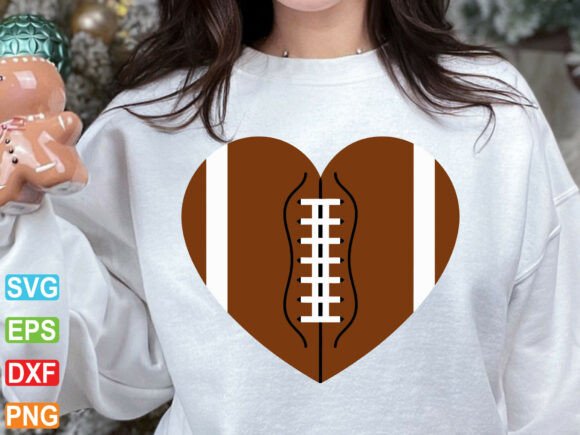 Football Heart SVG Graphics for Local Crafts Branding
