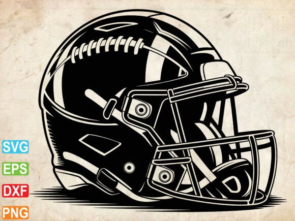 Football Helmet Silhouettes Svg for Crafts Graphics