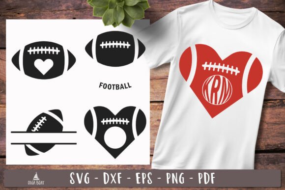 Football Monogram SVG Custom Designs for Crafts & Graphics