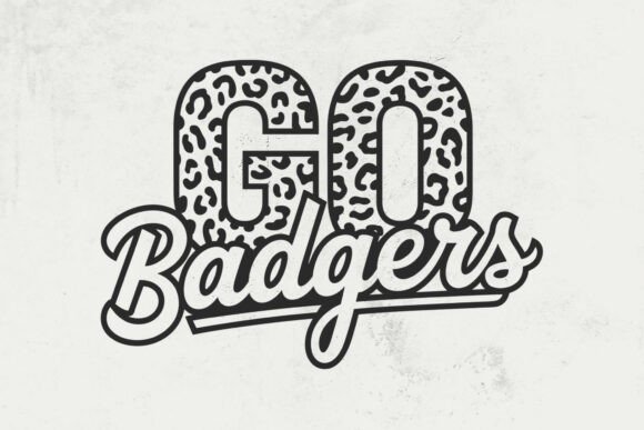 Go Badgers Leopard Football Graphics for Local Crafts