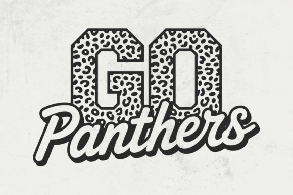 Go Panthers Leopard Graphics for Football Crafts