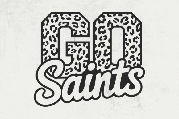 Go Saints Leopard Graphics for Local Business Crafts