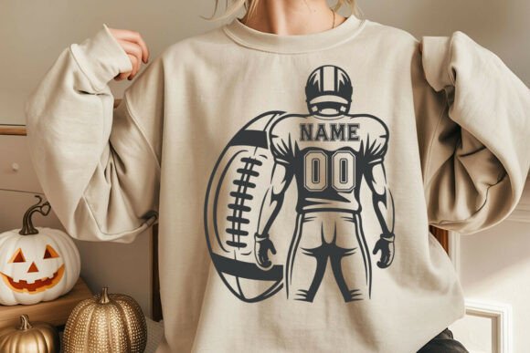 Personalized Football Player SVG: Graphics for Crafts