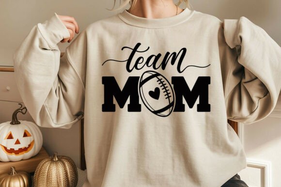 Team Mom SVG Graphics for Football Crafts Branding